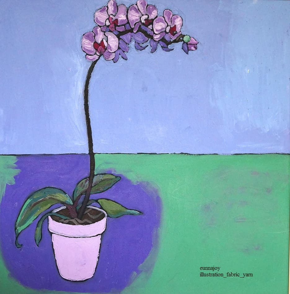 Orchid in Bloom — an oil painting of an orchid