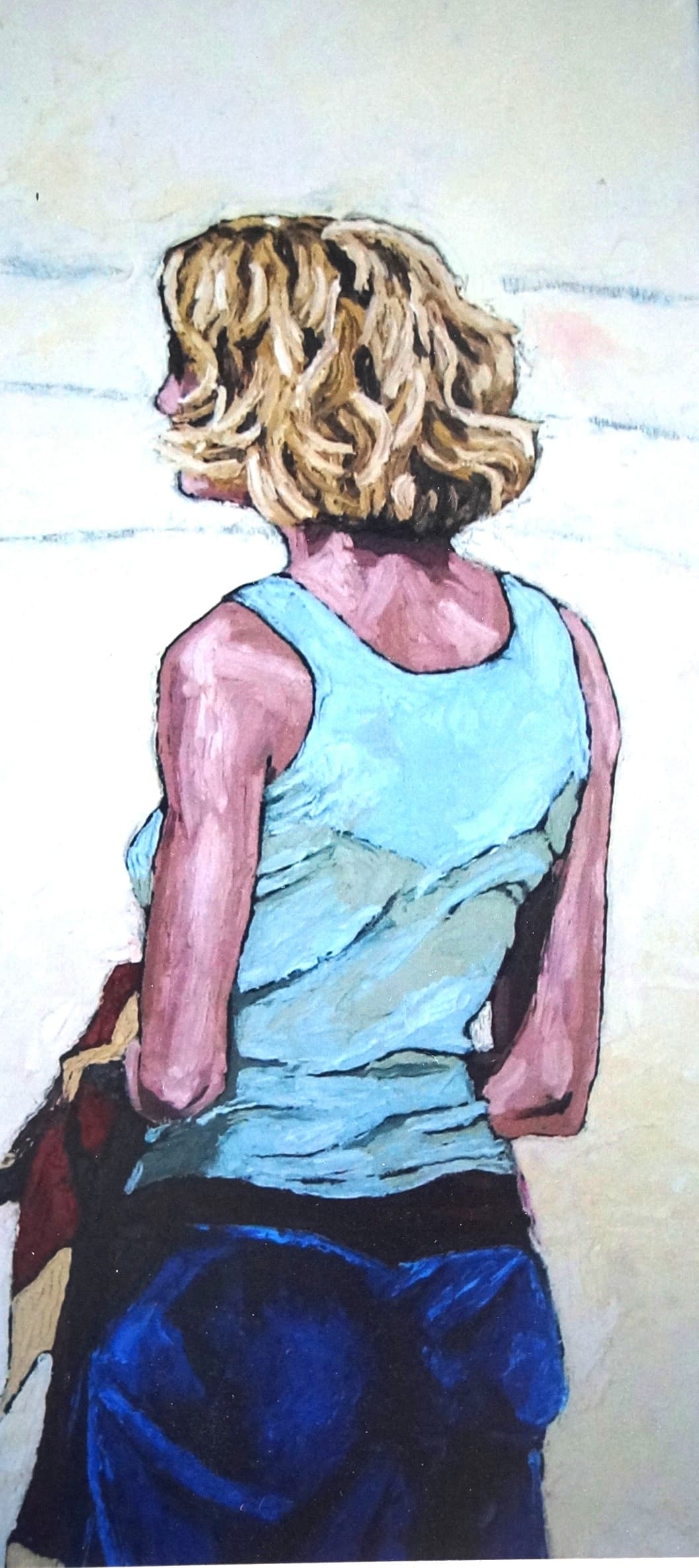 Third woman standing facing left